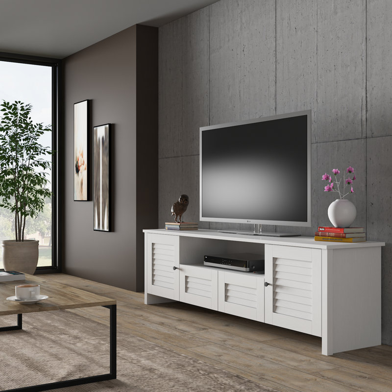 Houseella Belize Wide TV Stand For 75" Tv with and Drawers